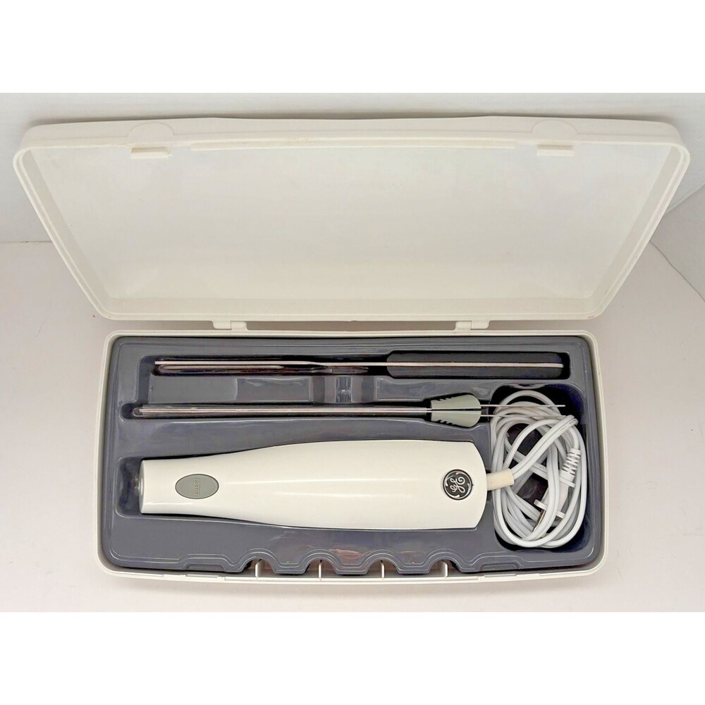 Vtg GE General Electric Carving Knife Set w/Storage Case & Manual Model 169020
